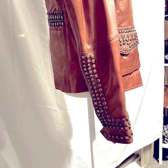 💙NWOT💙Tasha Polizzi💙 Studded Leather Jacket💙 - Picture 8 of 15